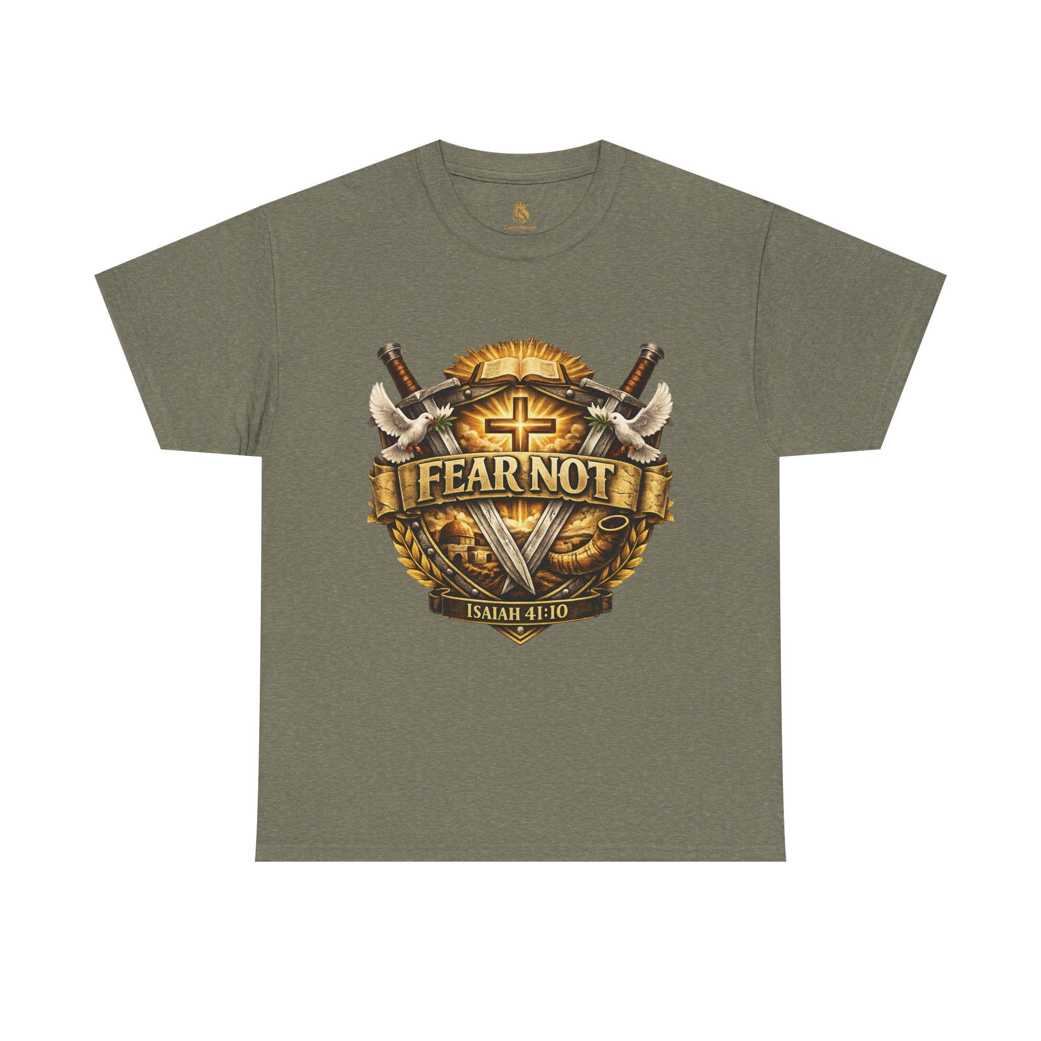 FEAR NOT — Isaiah 41:10 Warrior Shield Tee