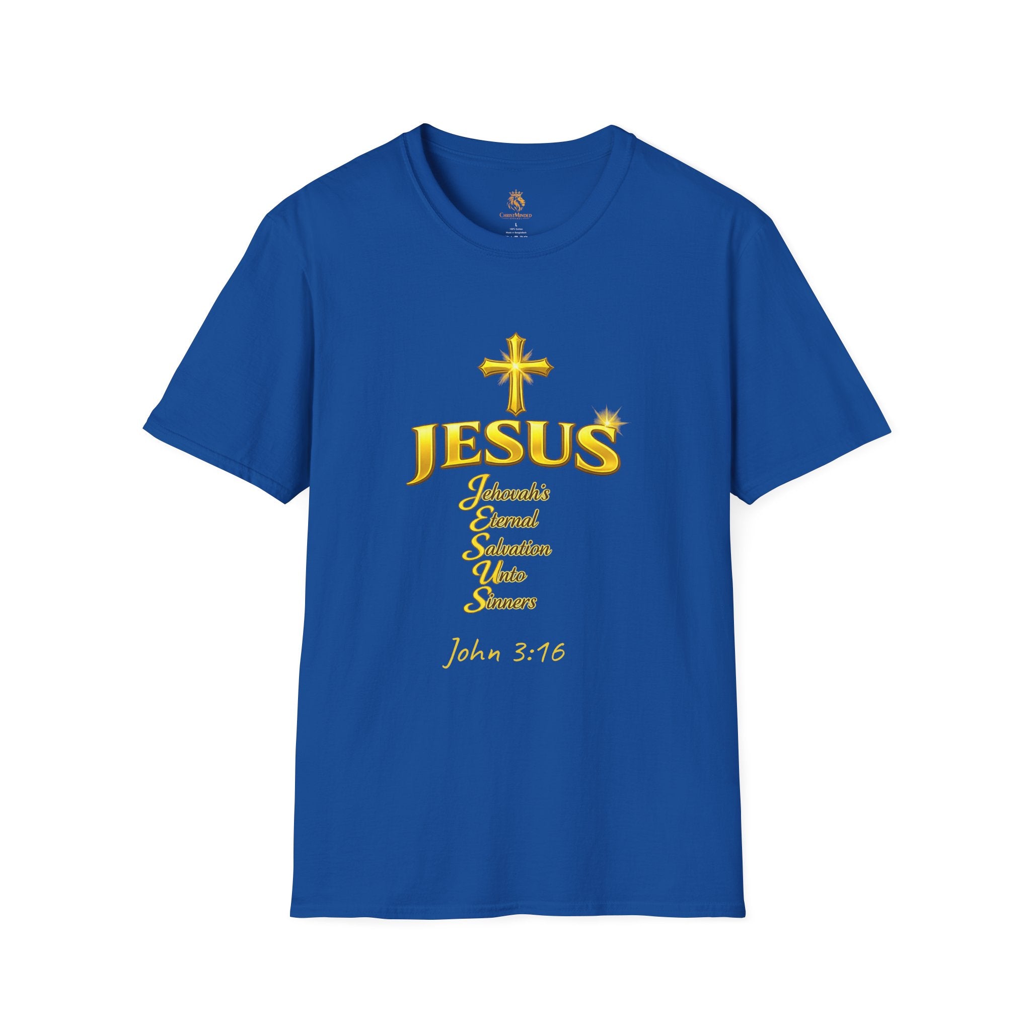JESUS Acronym Christian T‑Shirt | John 3:16 Scripture Tee