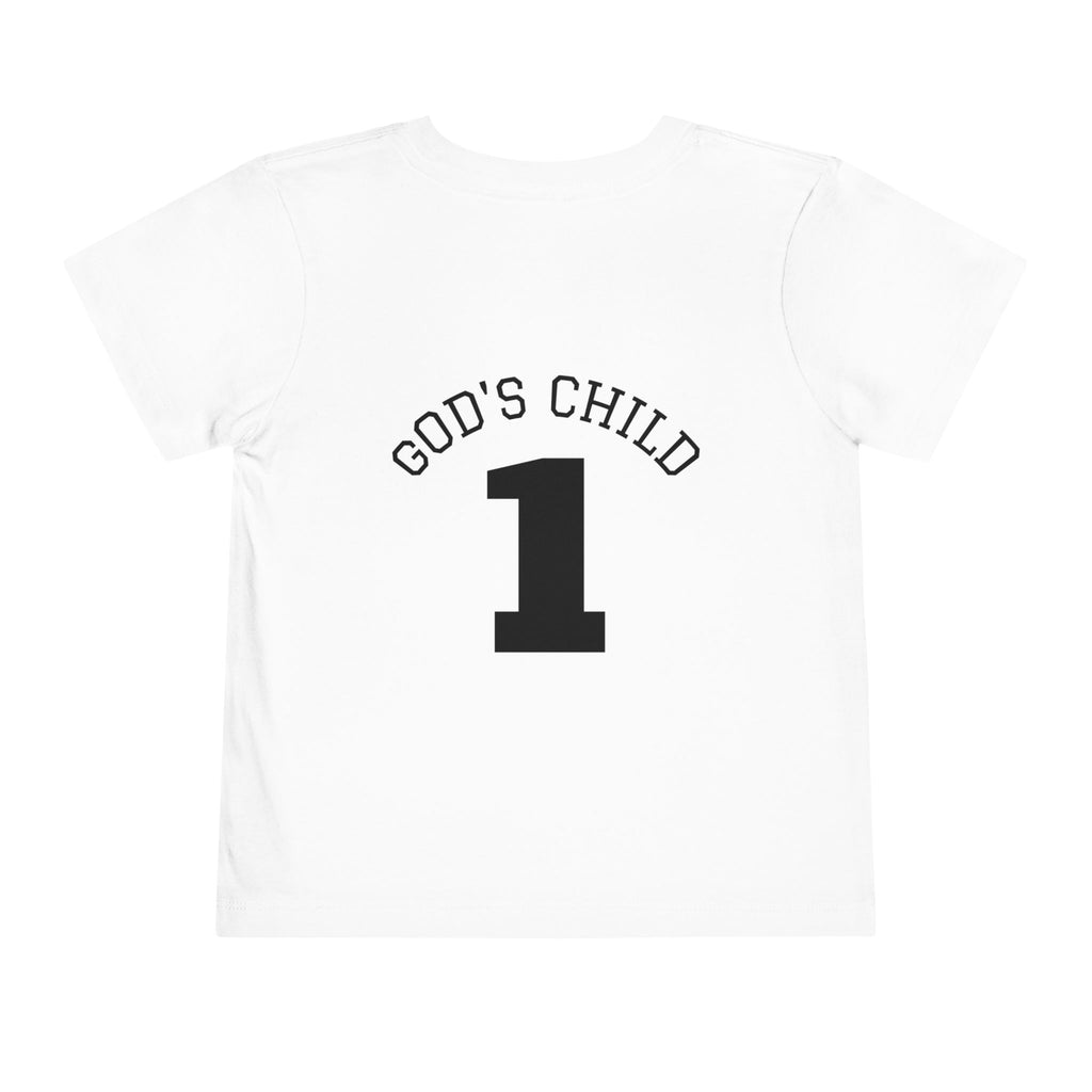 Toddler Tee - "Saved By His Blood" Cross Design (Back: "God's Child 1")