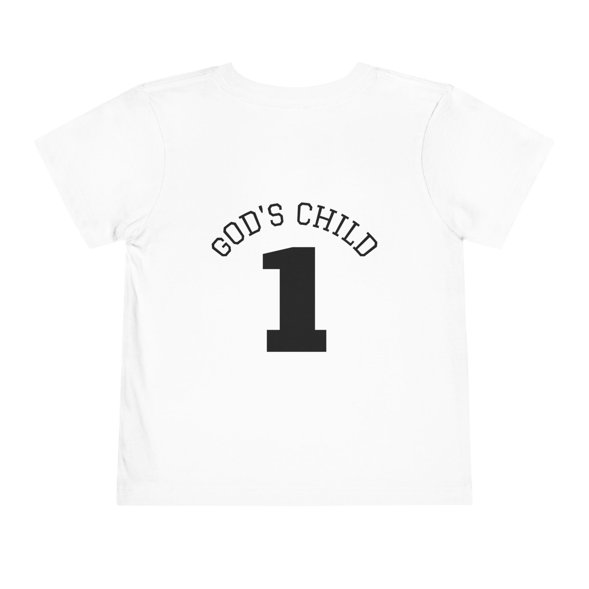 Toddler Tee - "Saved By His Blood" Cross Design (Back: "God's Child 1")