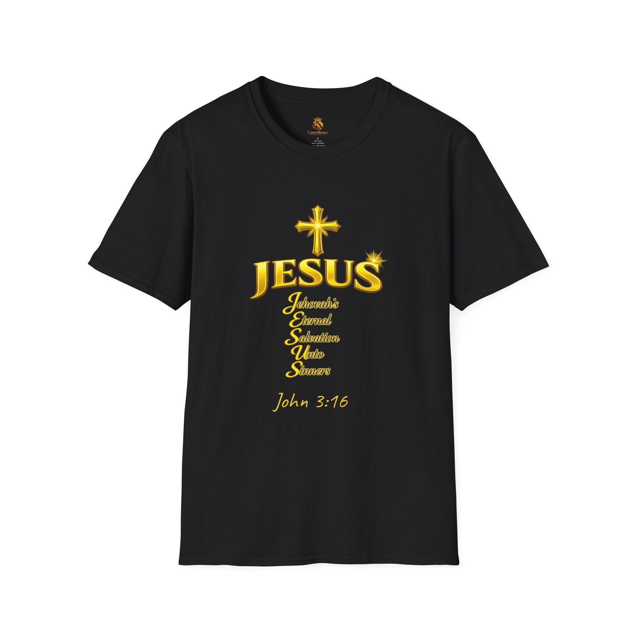 JESUS Acronym Christian T‑Shirt | John 3:16 Scripture Tee