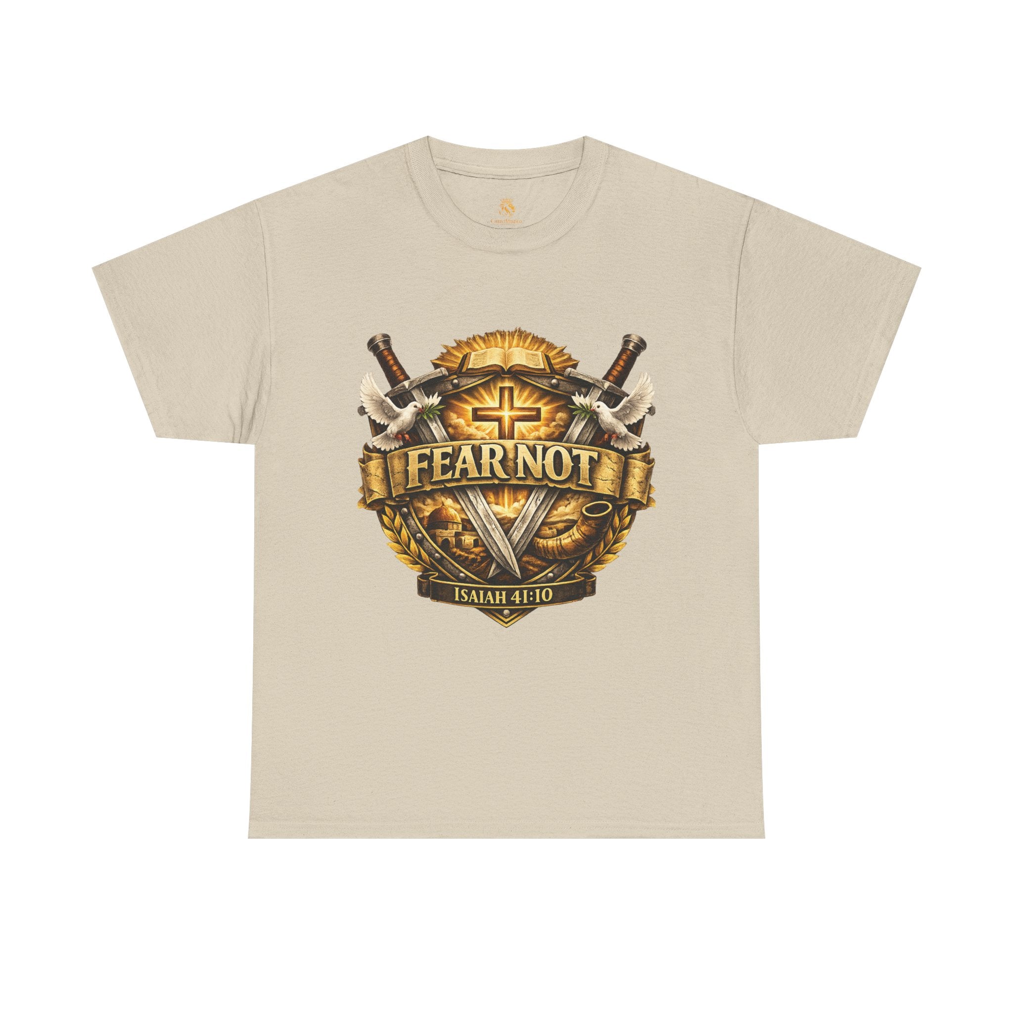 FEAR NOT — Isaiah 41:10 Warrior Shield Tee