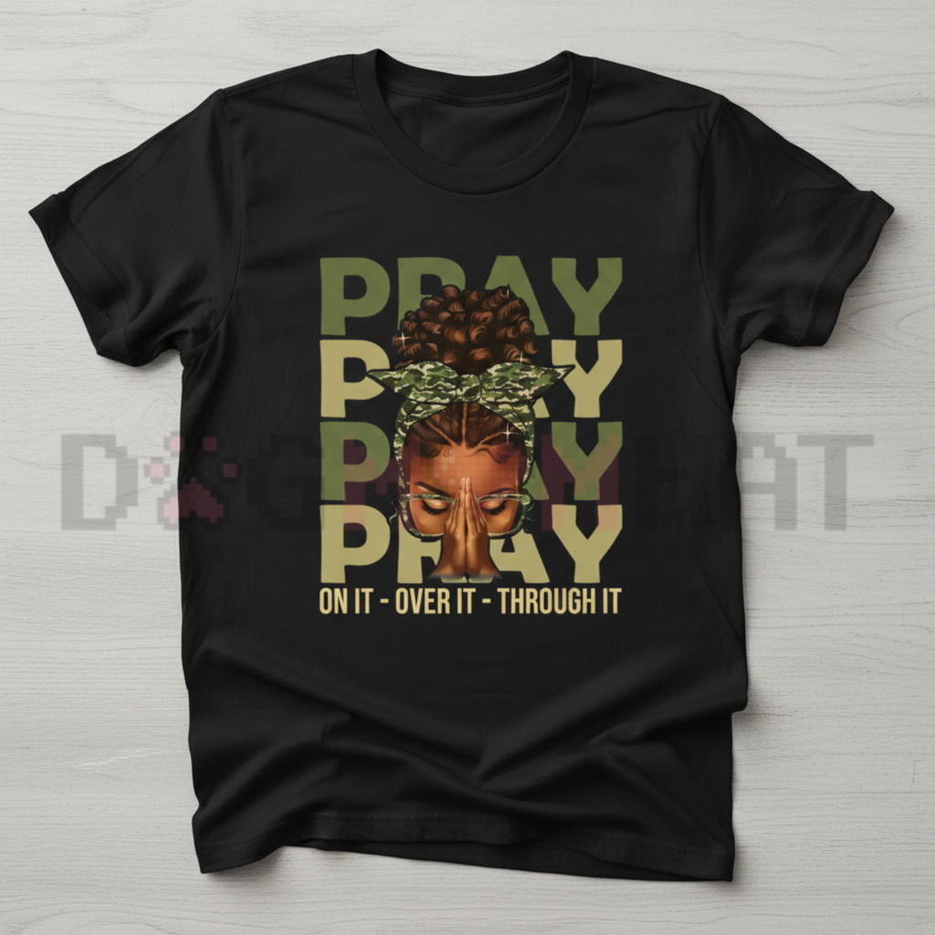 "Blessed Queen" Afro Christian Shirt – Fortify Your Faith Melanin Graphic Tee
