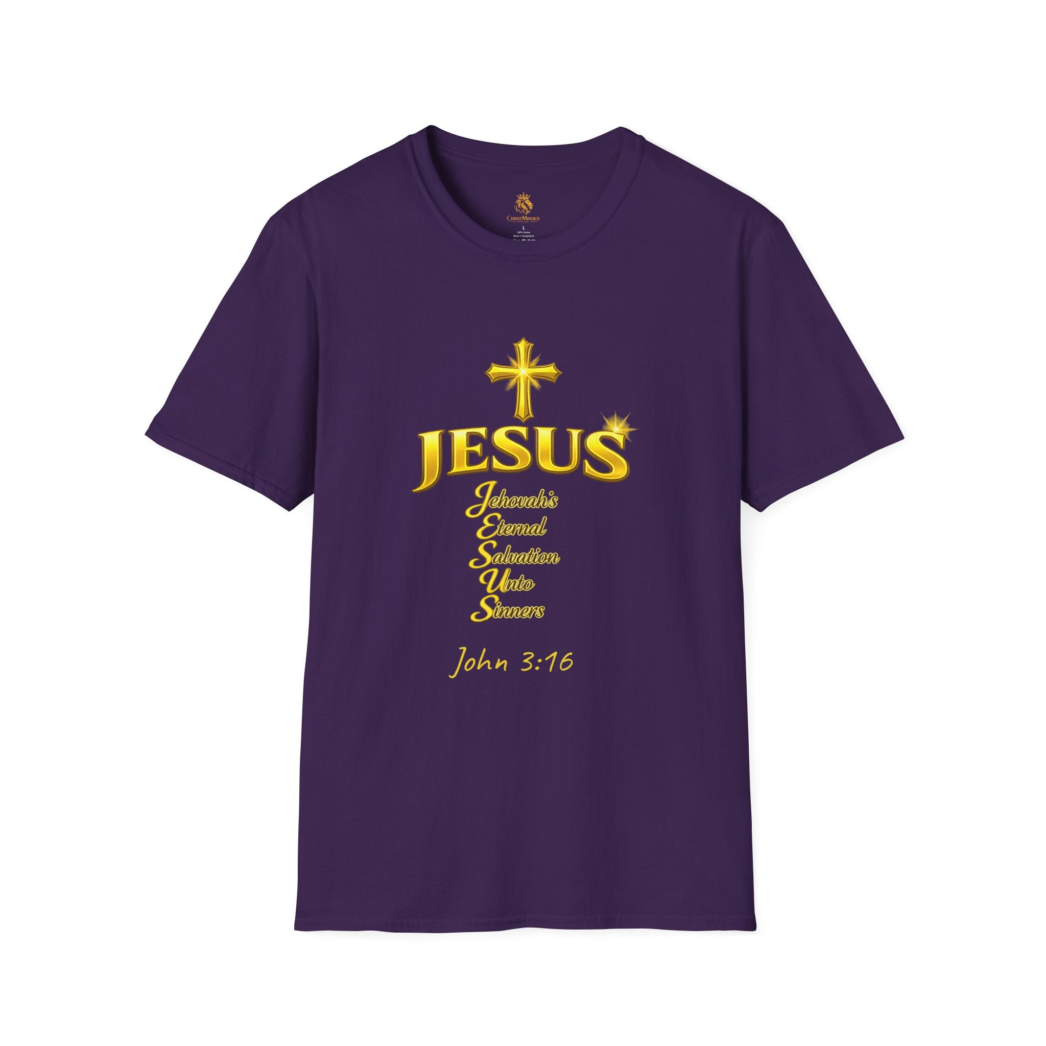 JESUS Acronym Christian T‑Shirt | John 3:16 Scripture Tee