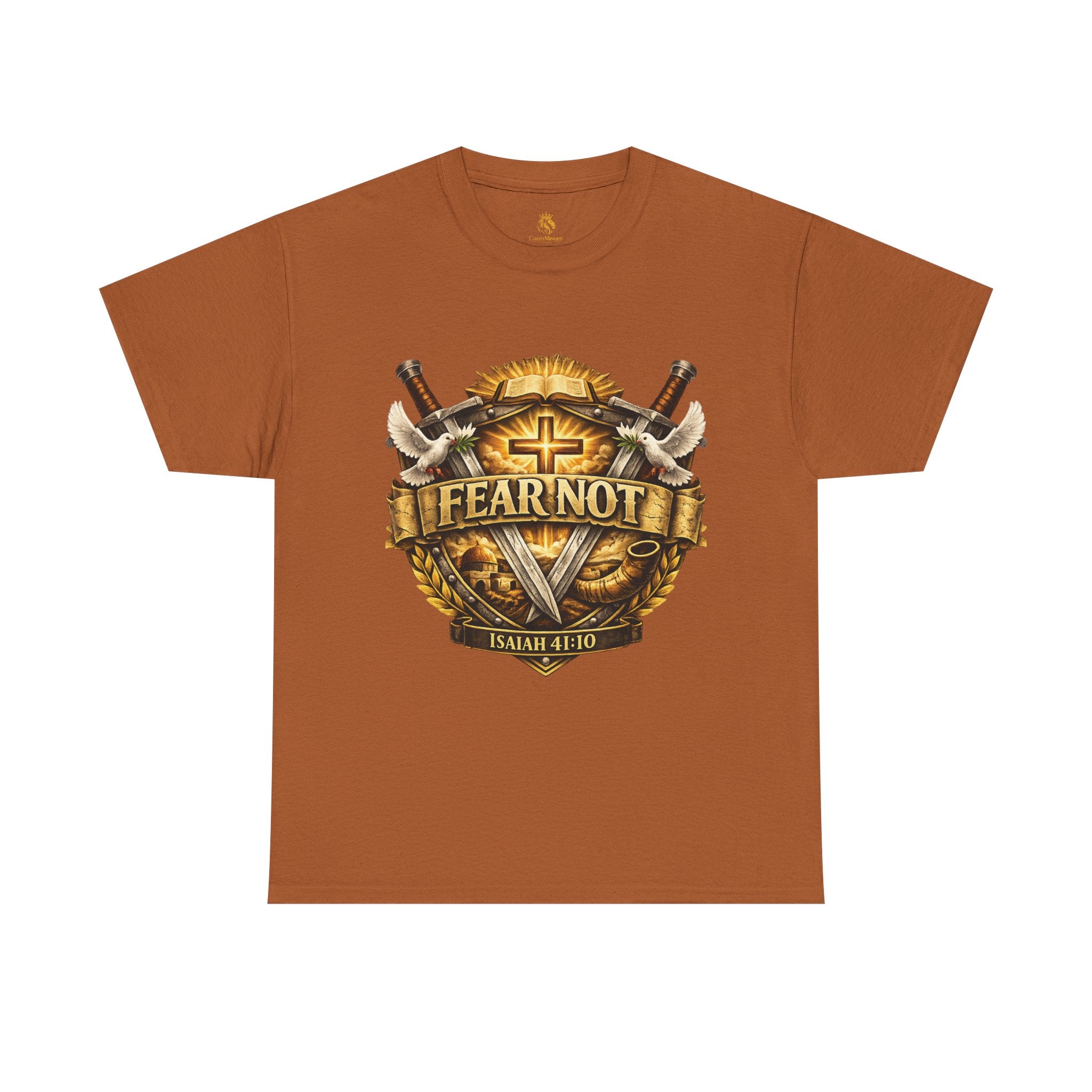 FEAR NOT — Isaiah 41:10 Warrior Shield Tee