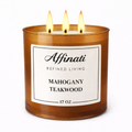 3-Wick Mahogany Teakwood Candle