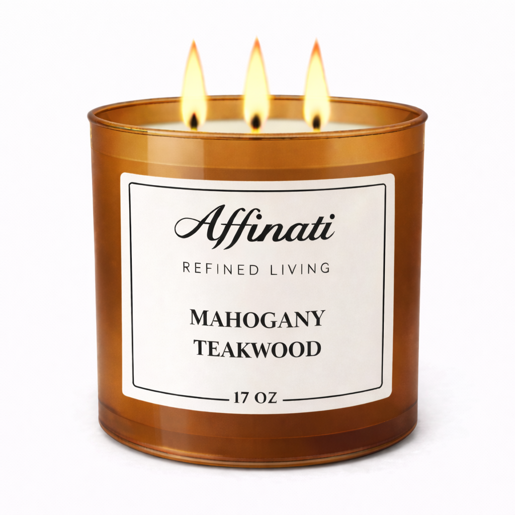 3-Wick Mahogany Teakwood Candle