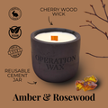 Amber & Rosewood Scented Candle