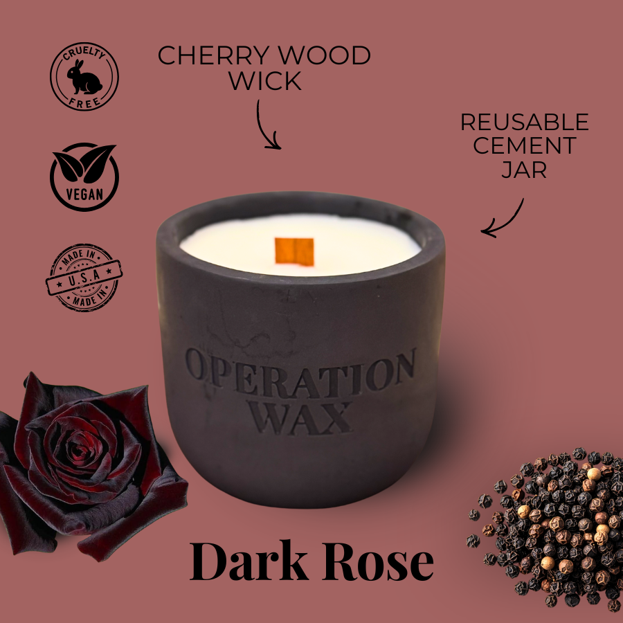 Dark Rose Scented Candle