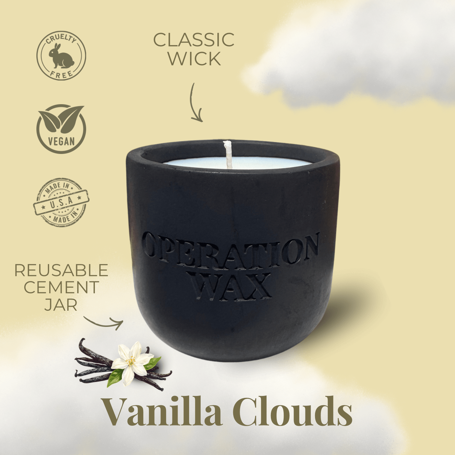 Vanilla Clouds Scented Candle