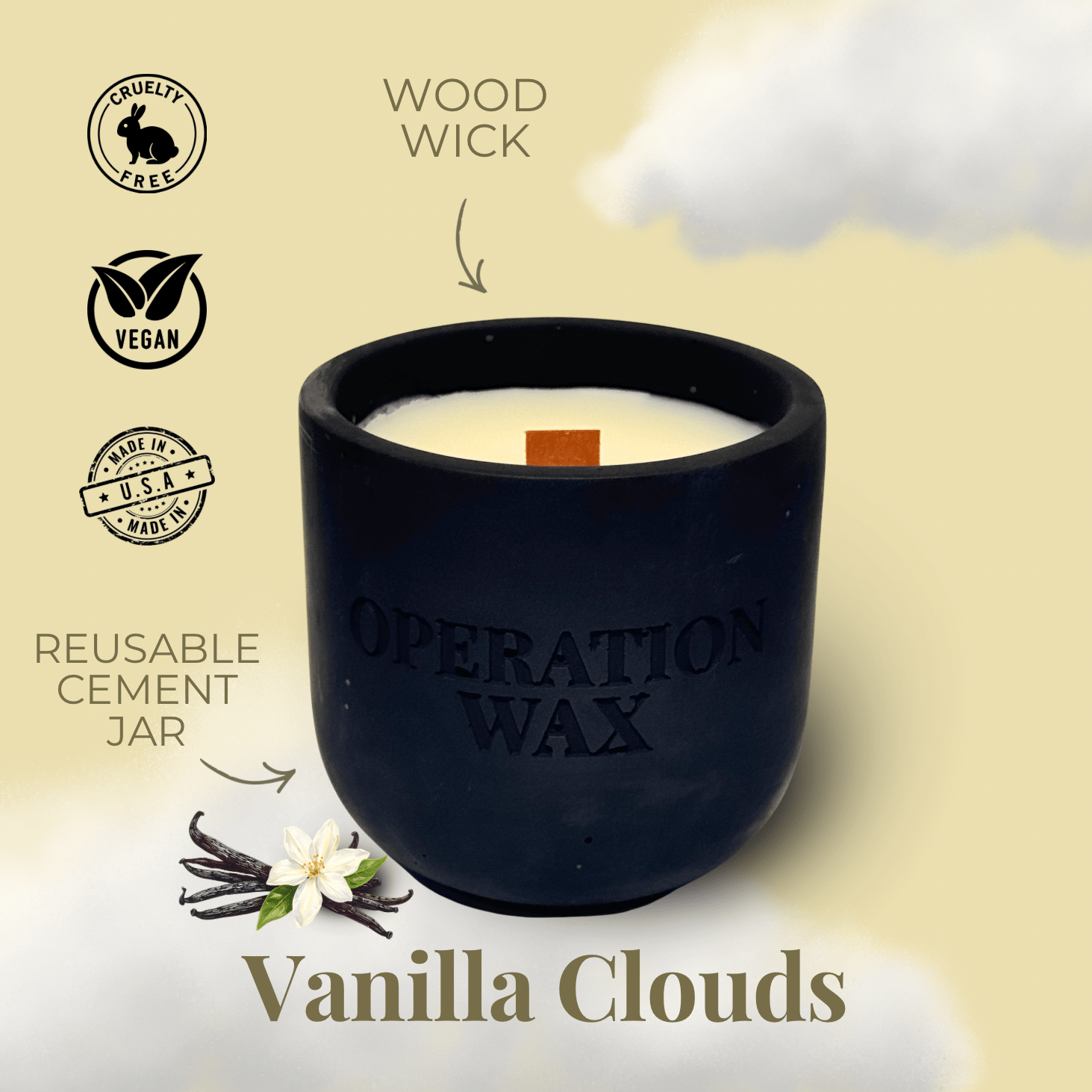 Vanilla Clouds Scented Candle